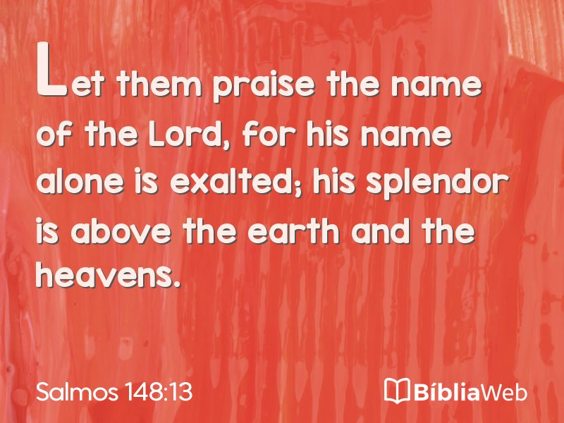 Salmos 148:13 em imagem para compartilhar