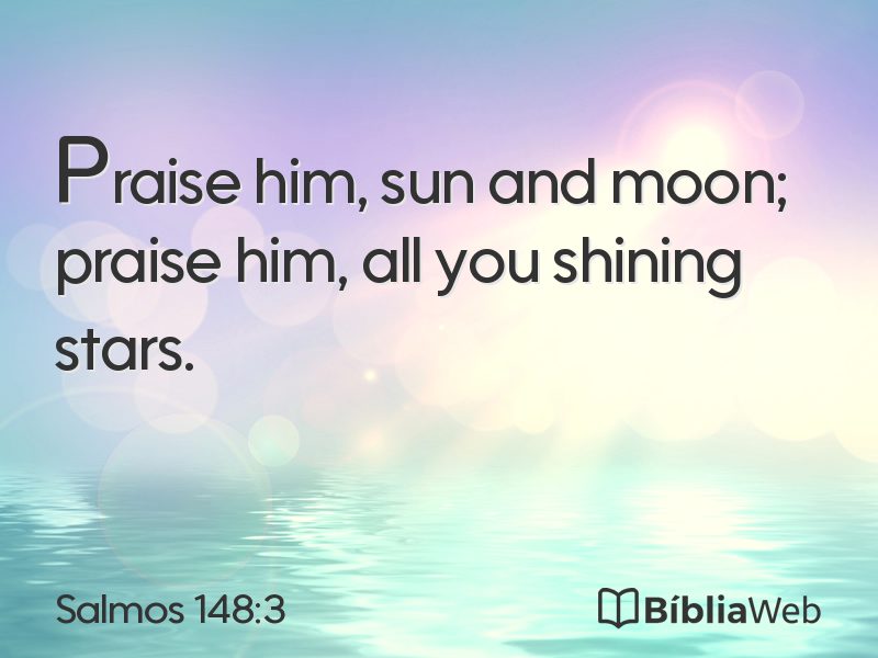 Salmos 148:3 em imagem para compartilhar