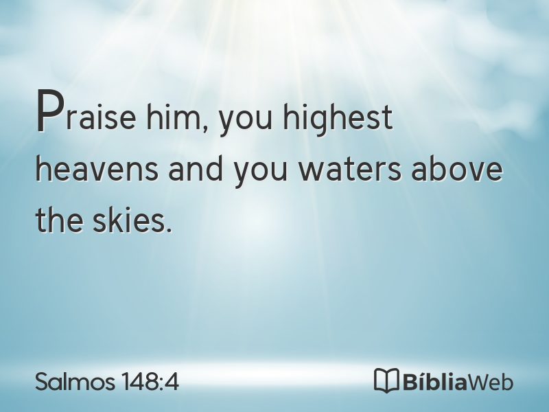 Salmos 148:4 em imagem para compartilhar
