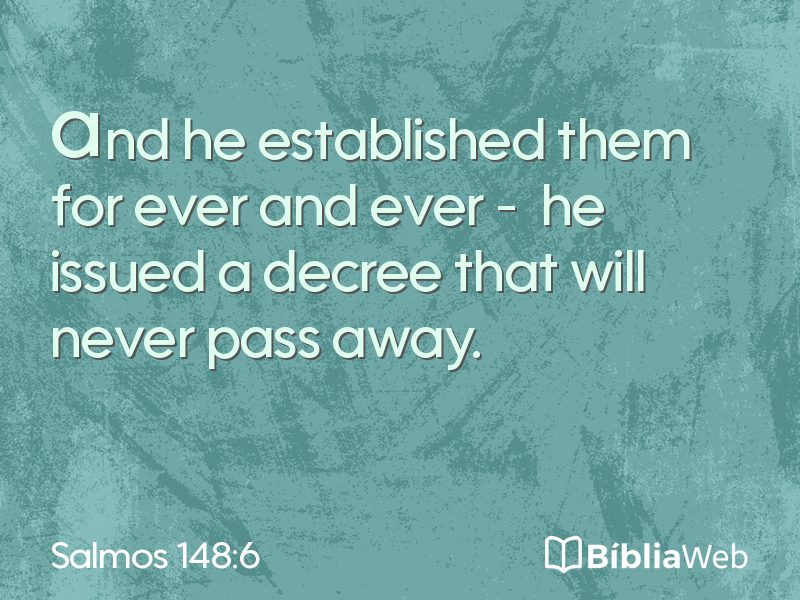 Salmos 148:6 em imagem para compartilhar