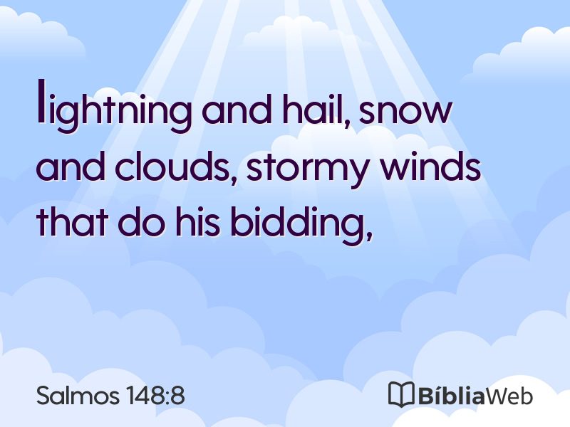 Salmos 148:8 em imagem para compartilhar