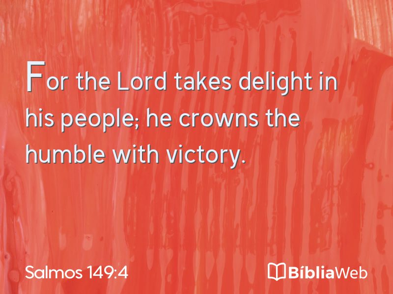 Salmos 149:4 em imagem para compartilhar
