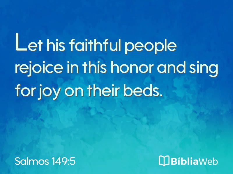 Salmos 149:5 em imagem para compartilhar
