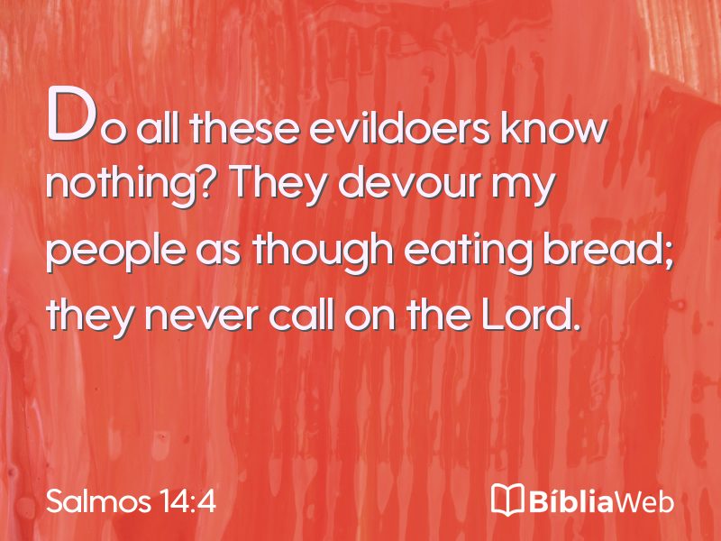 Salmos 14:4 em imagem para compartilhar
