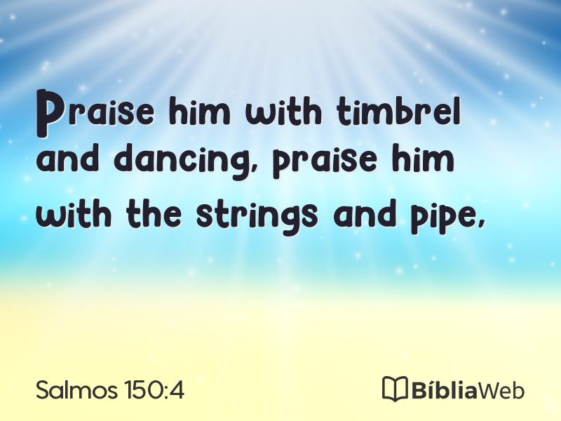 Salmos 150:4 em imagem para compartilhar