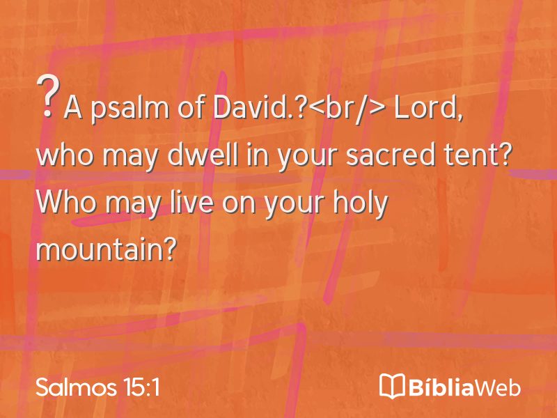 Salmos 15:1 em imagem para compartilhar