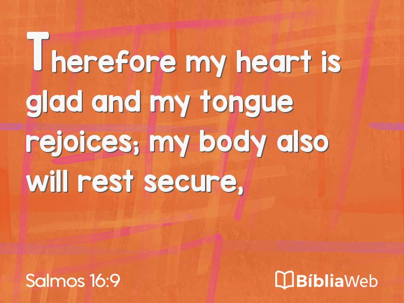 Salmos 16:9 em imagem para compartilhar