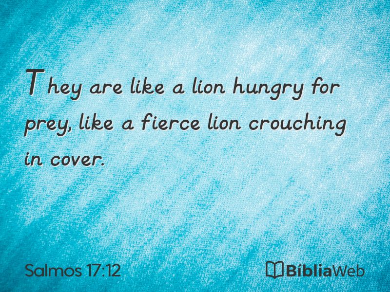 Salmos 17:12 em imagem para compartilhar
