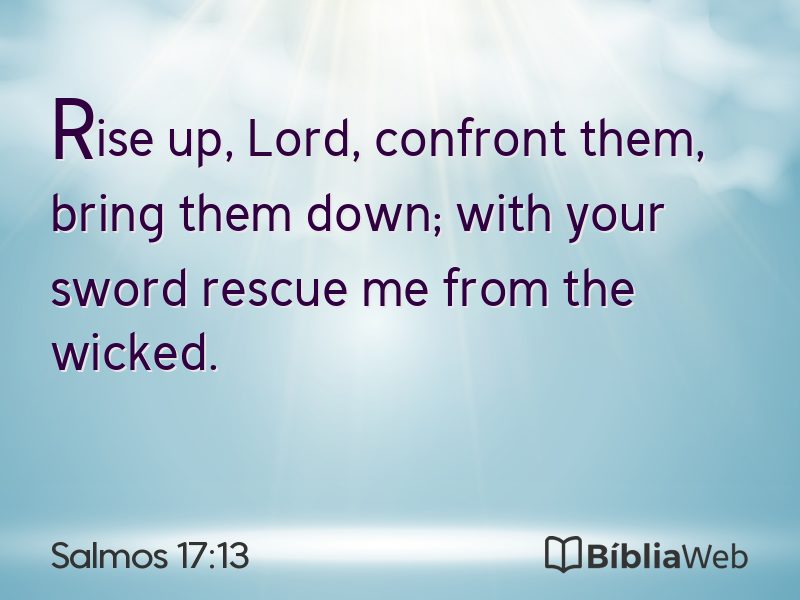 Salmos 17:13 em imagem para compartilhar