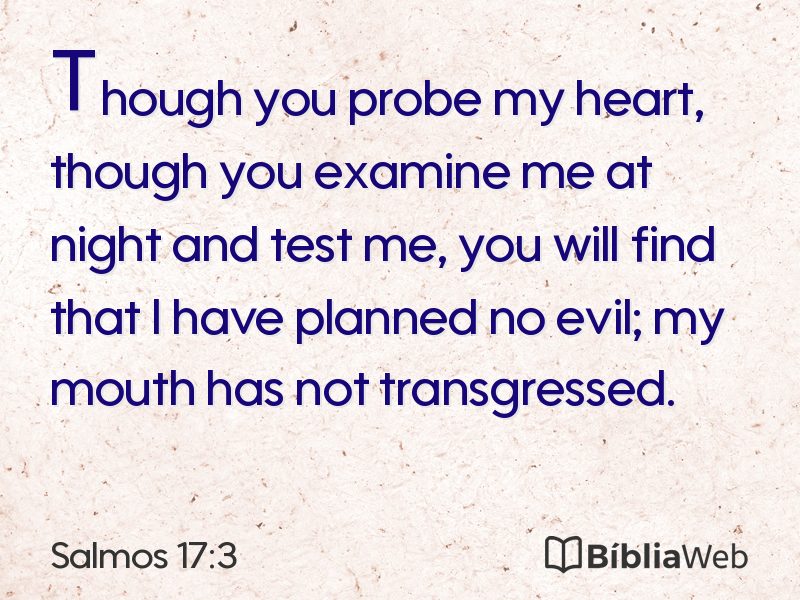 Salmos 17:3 em imagem para compartilhar