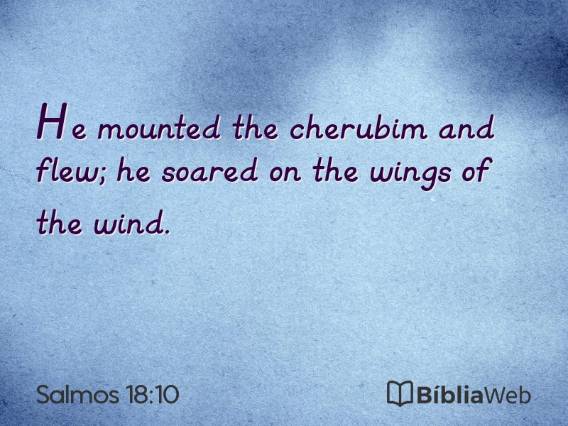Salmos 18:10 em imagem para compartilhar