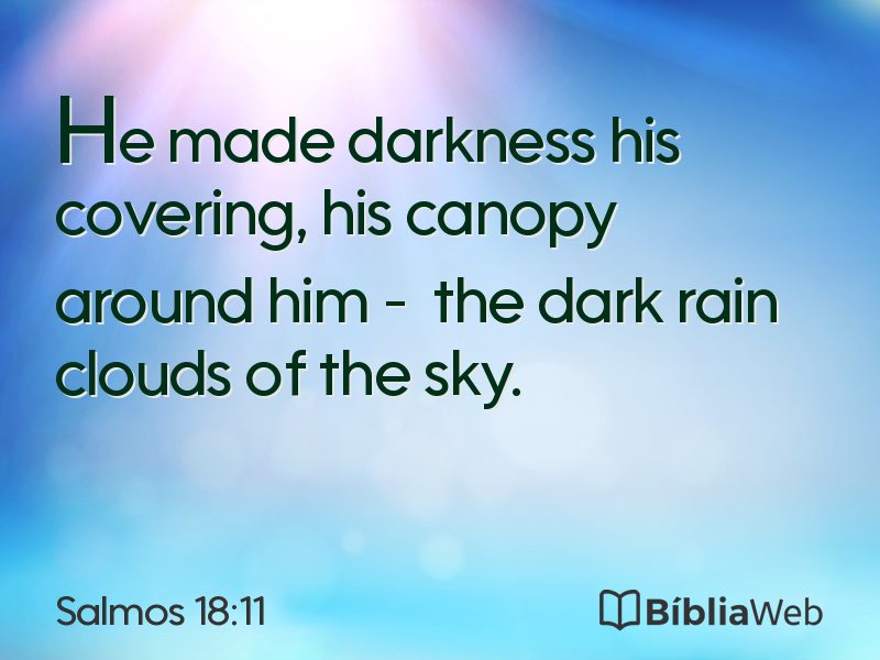 Salmos 18:11 em imagem para compartilhar