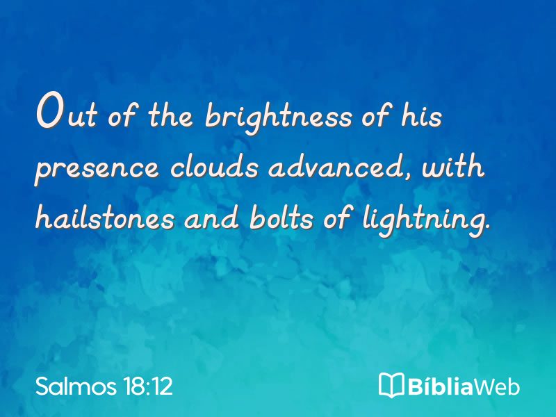 Salmos 18:12 em imagem para compartilhar