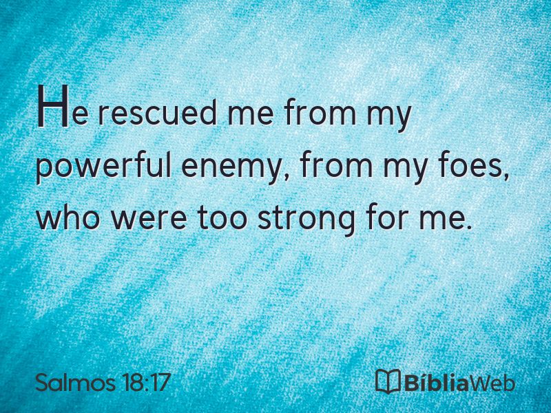 Salmos 18:17 em imagem para compartilhar