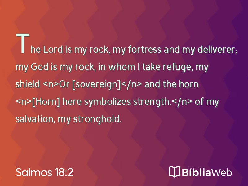 Salmos 18:2 em imagem para compartilhar
