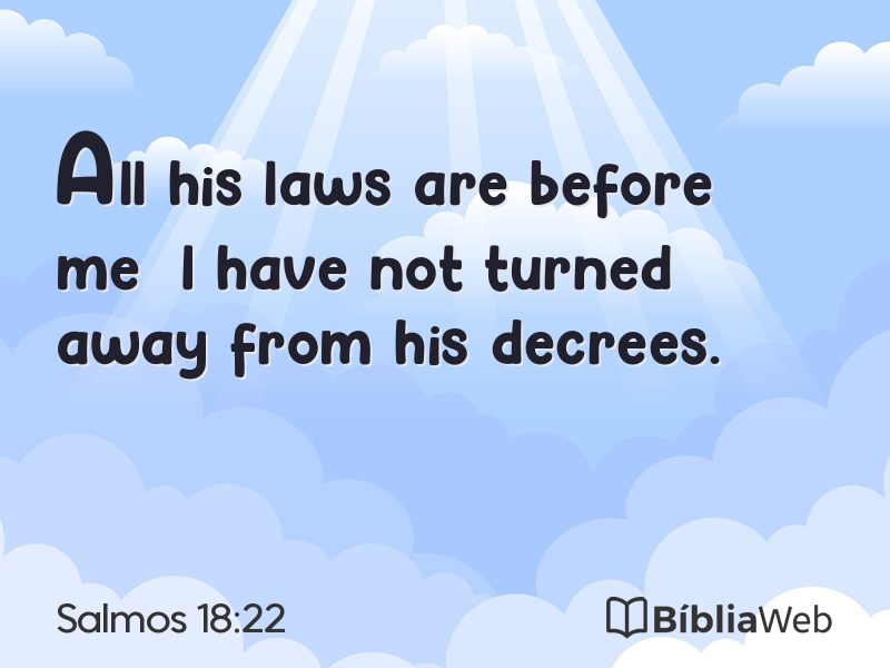 Salmos 18:22 em imagem para compartilhar