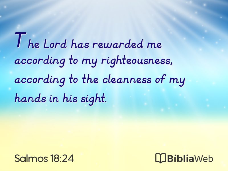 Salmos 18:24 em imagem para compartilhar