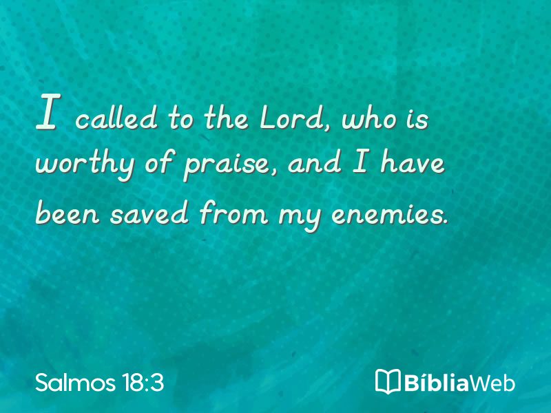Salmos 18:3 em imagem para compartilhar