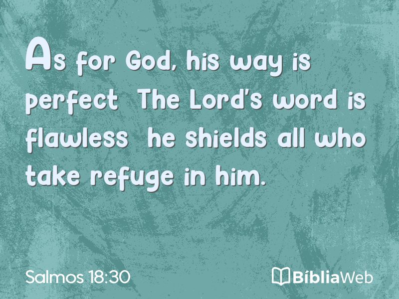 Salmos 18:30 em imagem para compartilhar