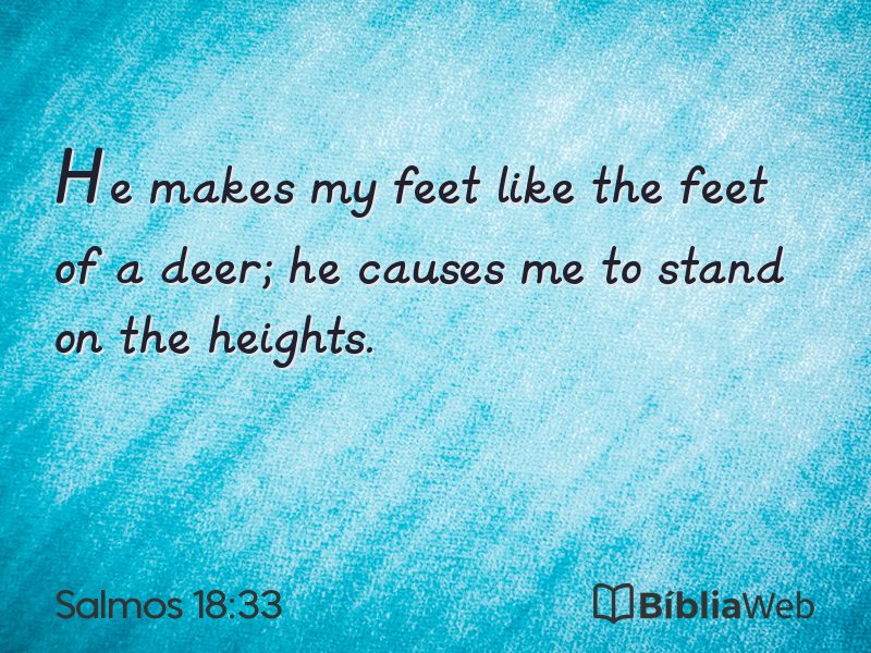 Salmos 18:33 em imagem para compartilhar