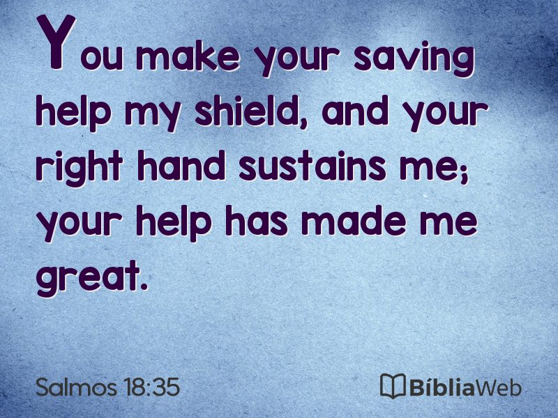 Salmos 18:35 em imagem para compartilhar