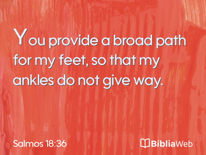 Salmos 18:36 em imagem para compartilhar