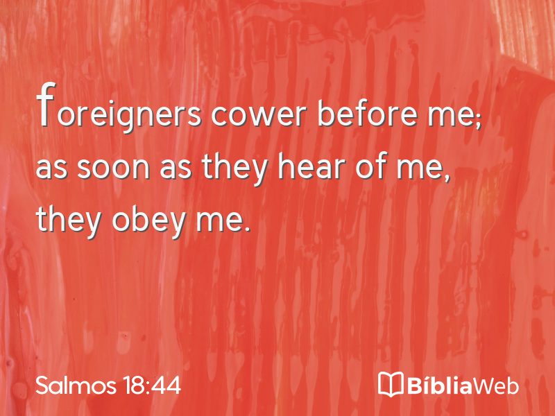 Salmos 18:44 em imagem para compartilhar