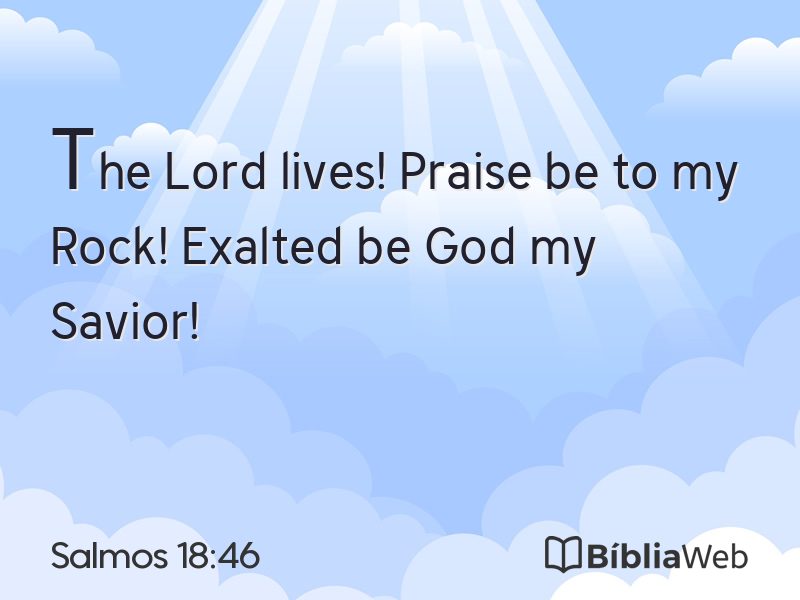 Salmos 18:46 em imagem para compartilhar