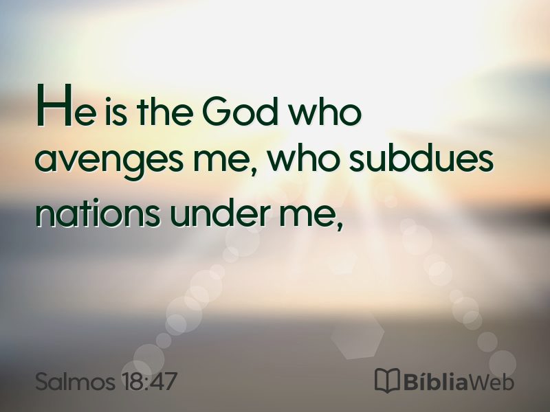 Salmos 18:47 em imagem para compartilhar
