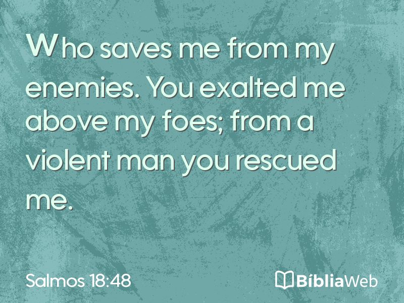 Salmos 18:48 em imagem para compartilhar