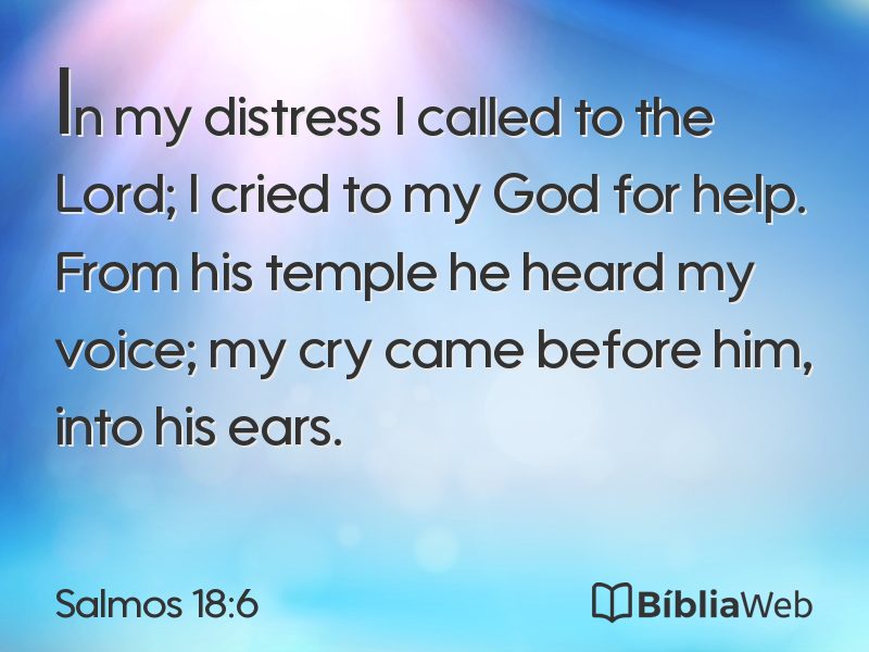 Salmos 18:6 em imagem para compartilhar