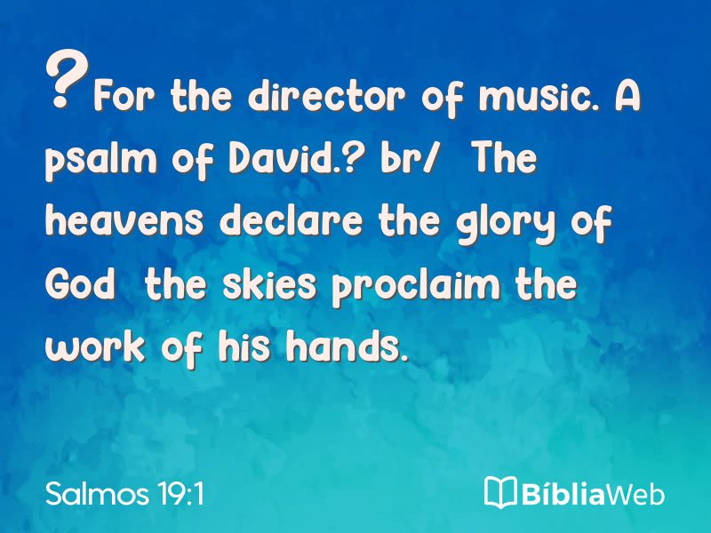 Salmos 19:1 em imagem para compartilhar