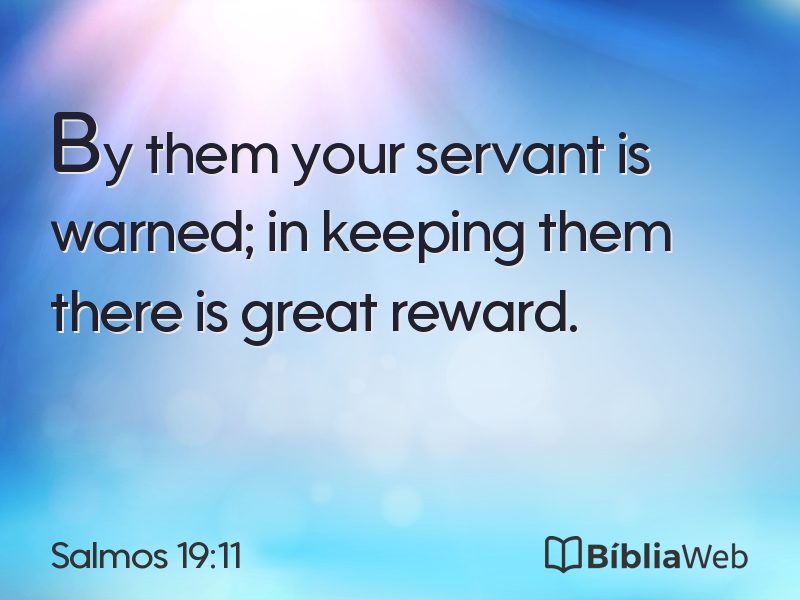 Salmos 19:11 em imagem para compartilhar