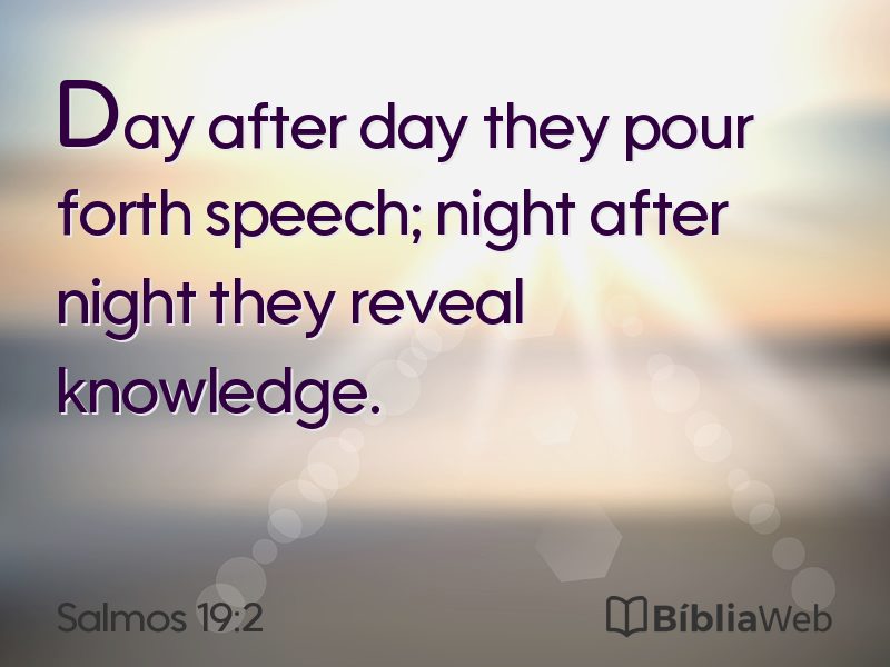 Salmos 19:2 em imagem para compartilhar
