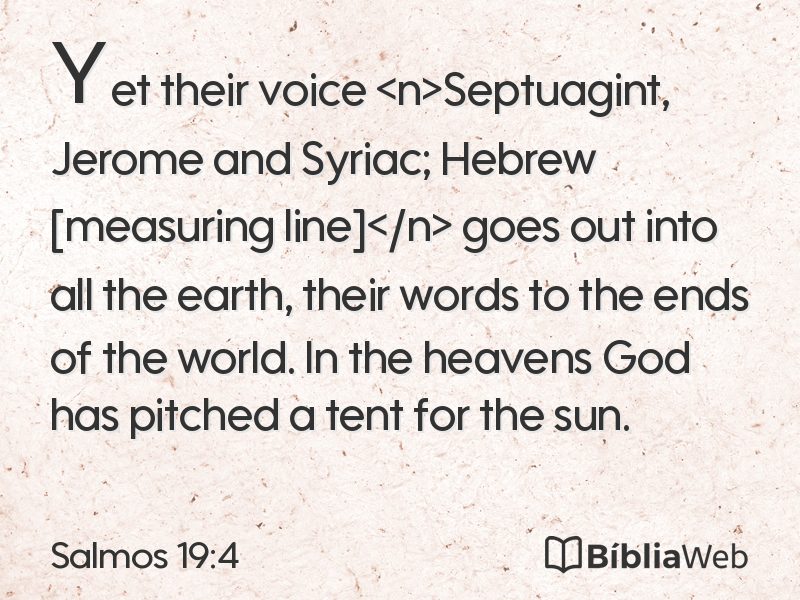 Salmos 19:4 em imagem para compartilhar