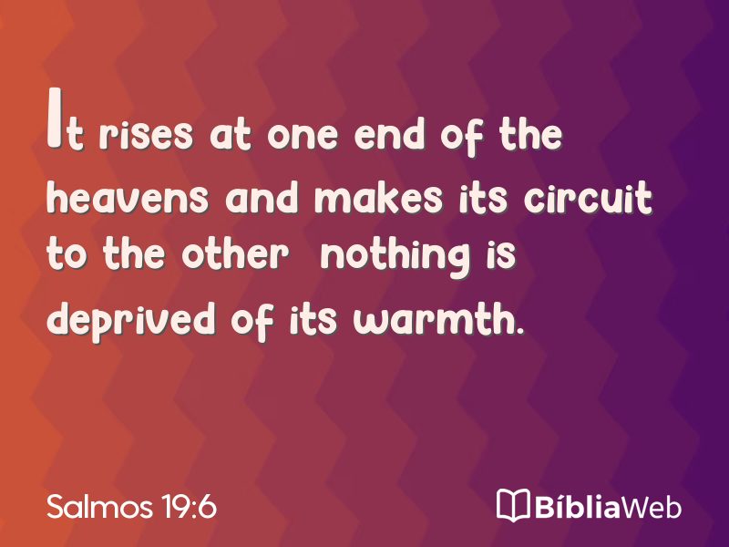 Salmos 19:6 em imagem para compartilhar