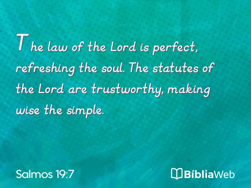 Salmos 19:7 em imagem para compartilhar