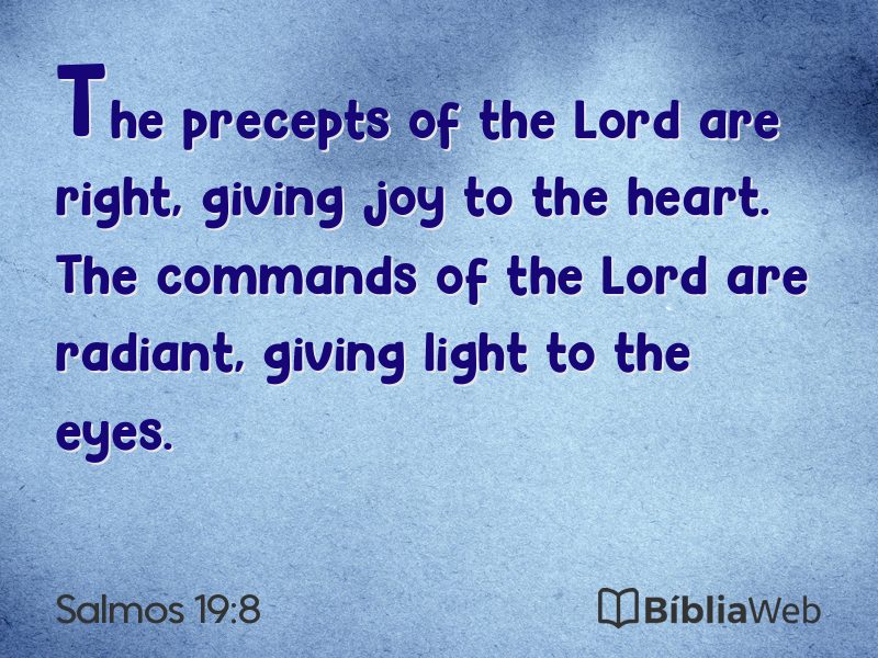 Salmos 19:8 em imagem para compartilhar