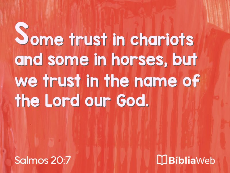 Salmos 20:7 em imagem para compartilhar