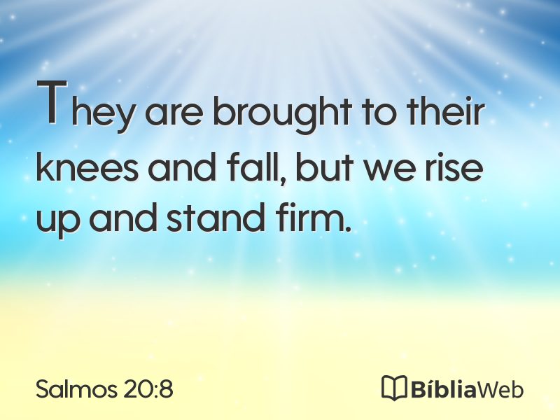 Salmos 20:8 em imagem para compartilhar