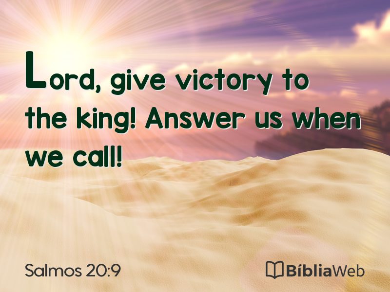 Salmos 20:9 em imagem para compartilhar