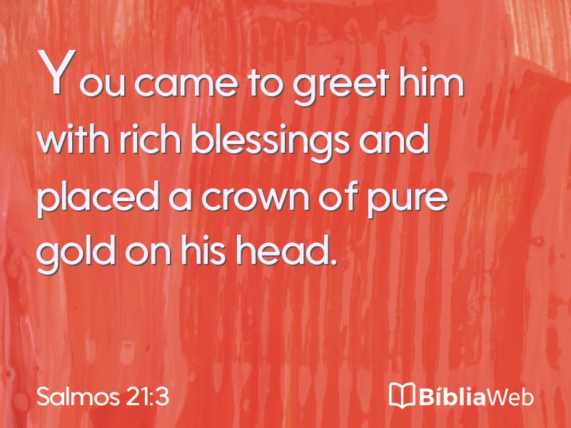 Salmos 21:3 em imagem para compartilhar