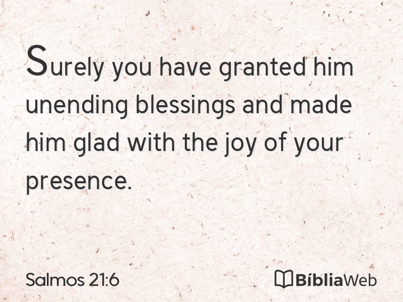 Salmos 21:6 em imagem para compartilhar