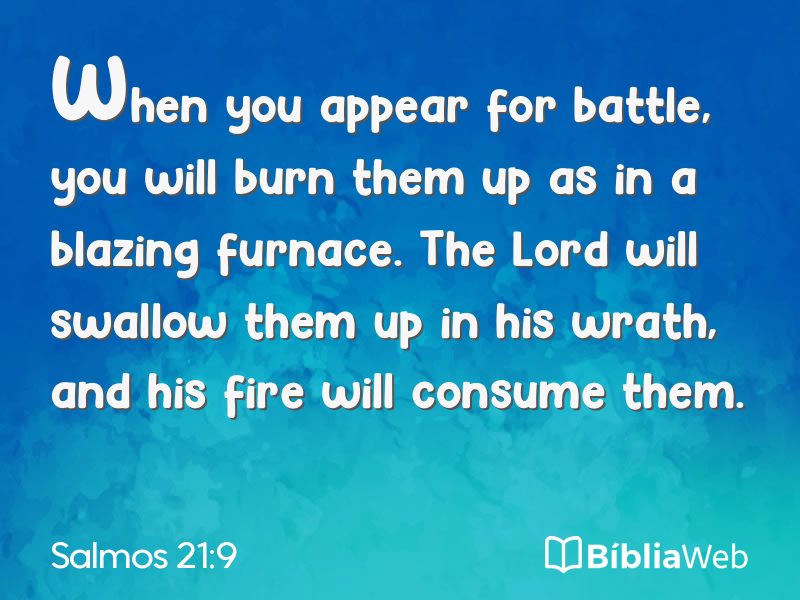 Salmos 21:9 em imagem para compartilhar