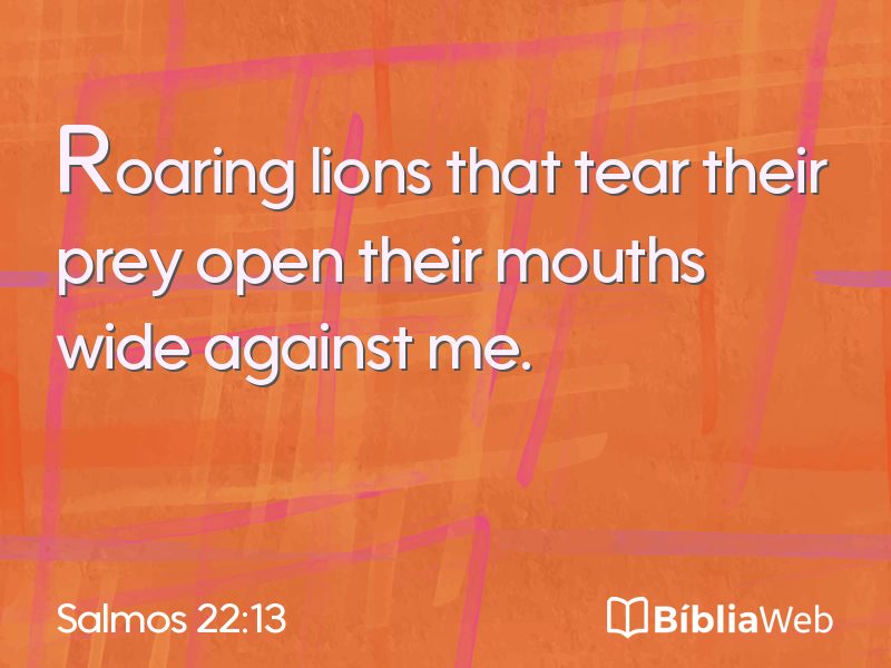 Salmos 22:13 em imagem para compartilhar