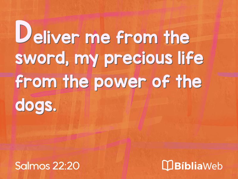 Salmos 22:20 em imagem para compartilhar