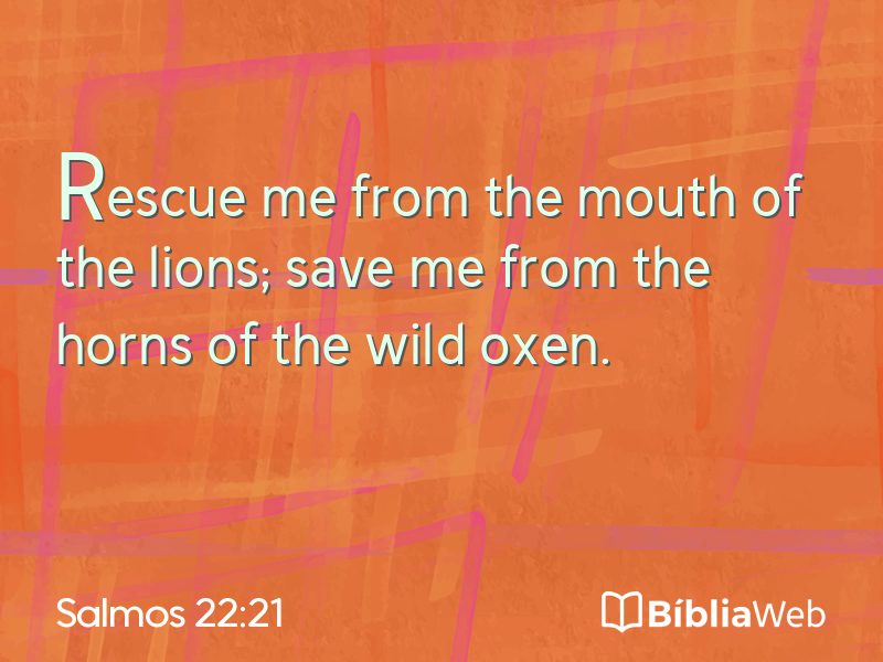 Salmos 22:21 em imagem para compartilhar