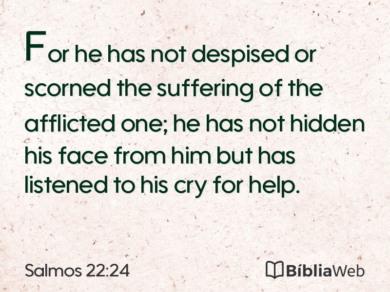 Salmos 22:24 em imagem para compartilhar
