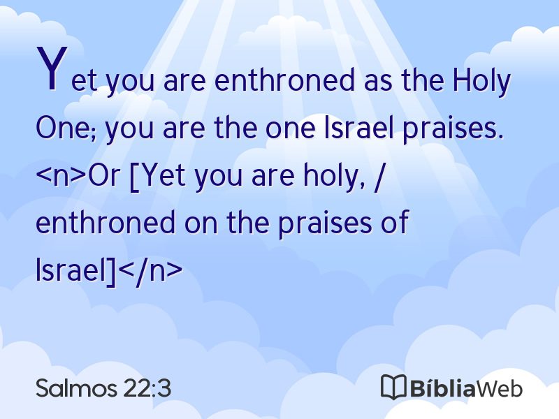 Salmos 22:3 em imagem para compartilhar