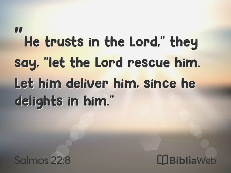 Salmos 22:8 em imagem para compartilhar
